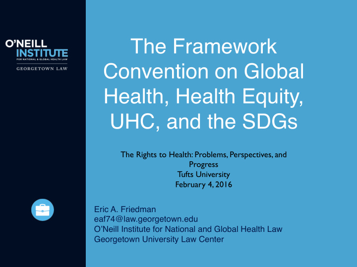the framework convention on global health health equity