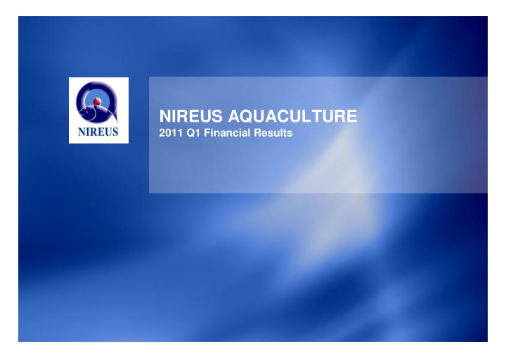 nireus aquaculture