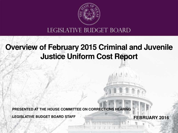 overview of february 2015 criminal and juvenile justice
