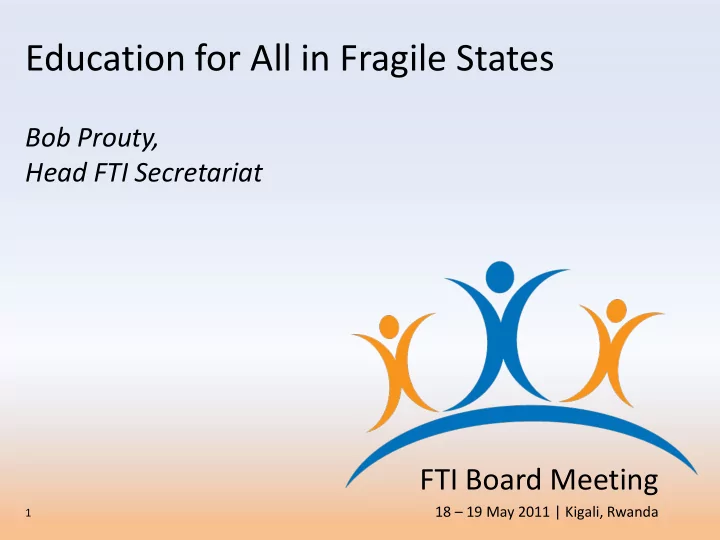 education for all in fragile states