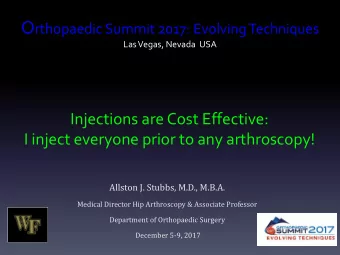 Disclosure  Consultant: Smith &amp; Nephew    Stock: Johnson &amp; Johnson    Research