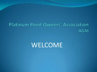 WELCOME  2010/11 Committee Name Stair rep Portfolio  Chair  Gerry Rooney  3 WHW  Factor Liaison