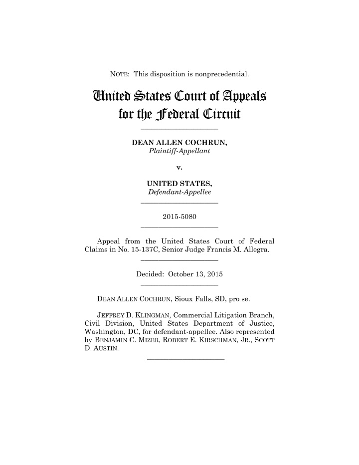 united states court of appeals for the federal circuit