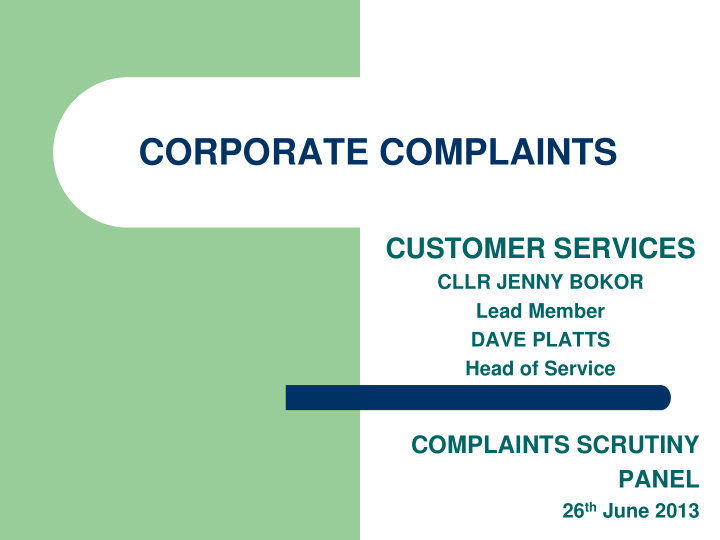 corporate complaints