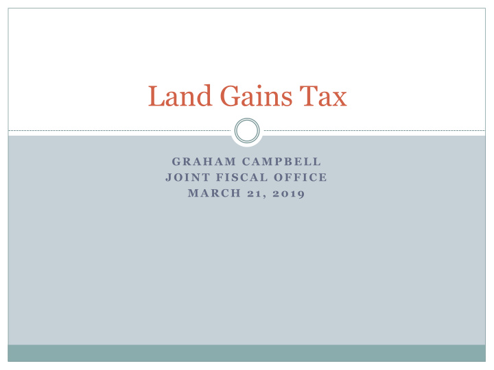 land gains tax