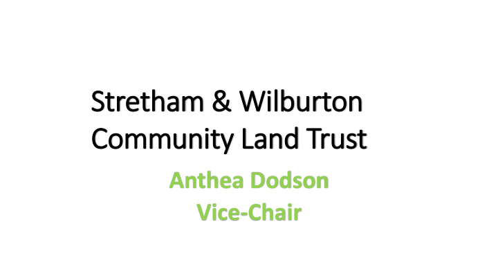 stretham wilburton community land trust