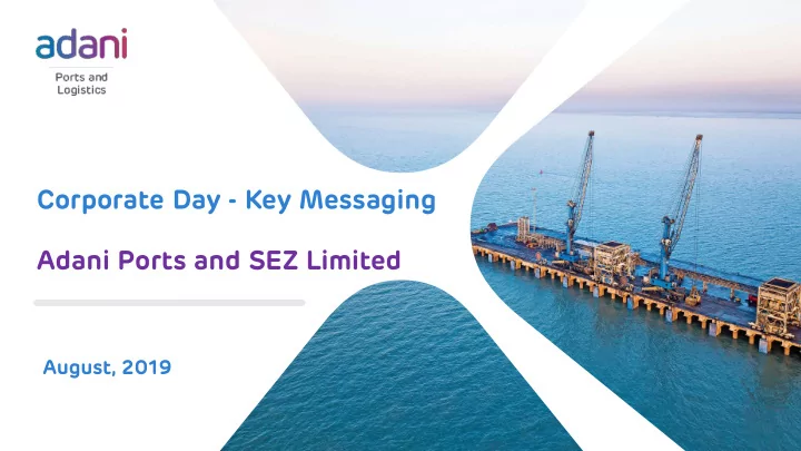 corporate day key messaging