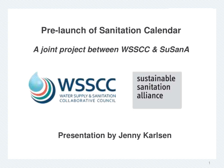 pre launch of sanitation calendar