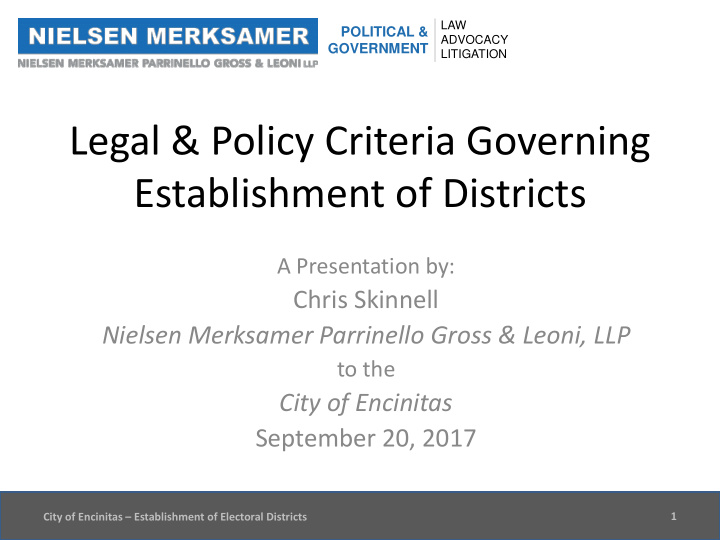 legal policy criteria governing