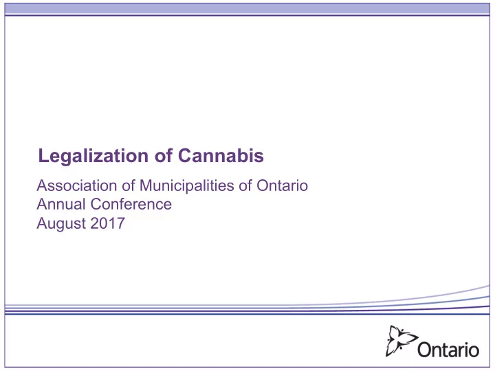 legalization of cannabis