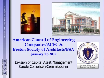 Boston Society of Architects/BSA  January 10, 2012  Division of Capital Asset Management  Carole