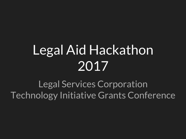 legal aid hackathon 2017
