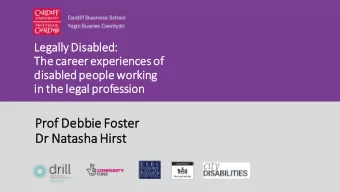 Prof Debbie Foster  Dr Na  Natas  asha Hi  Hirst  Aims &amp; Objec  ectiv  ives  s of the  e Resea