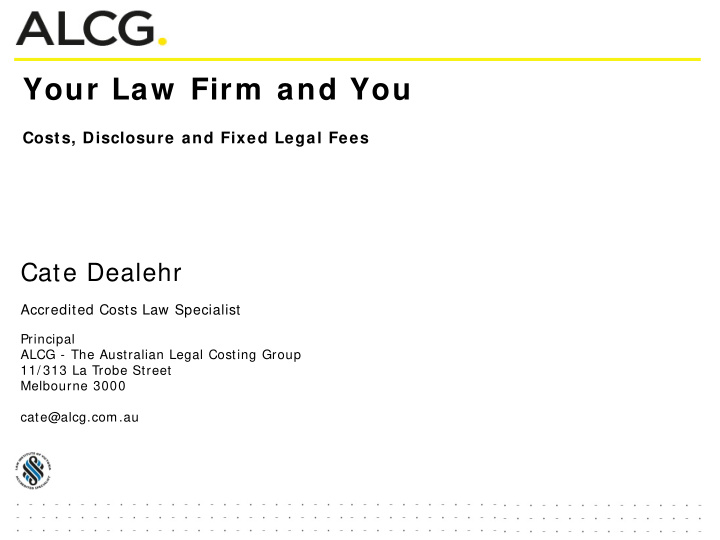 your law firm and you