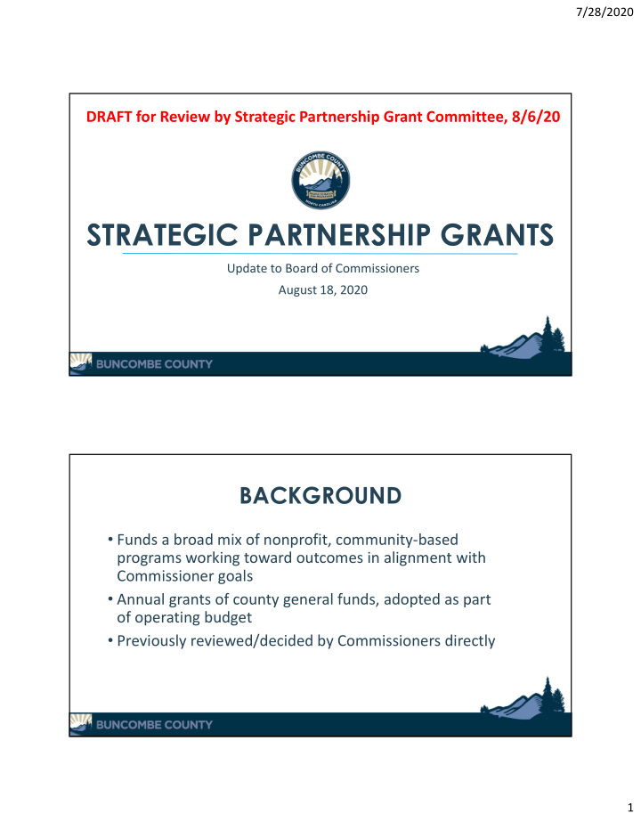 strategic partnership grants