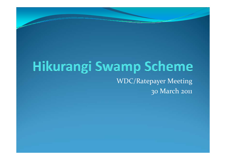 wdc ratepayer meeting 30 march 2011 agenda