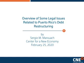 Overview of the Reconstruction  Overview of the  Reconstruction  Overview of Some Legal Issues