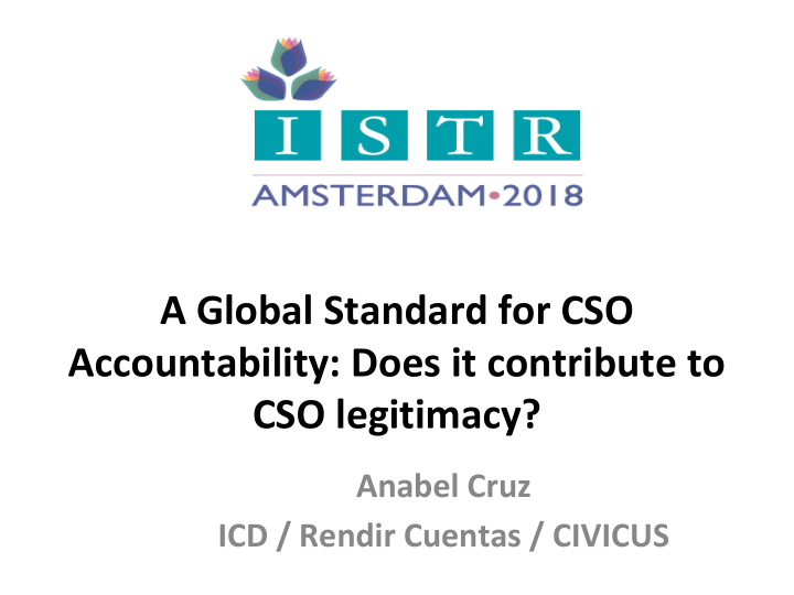 a global standard for cso accountability does it