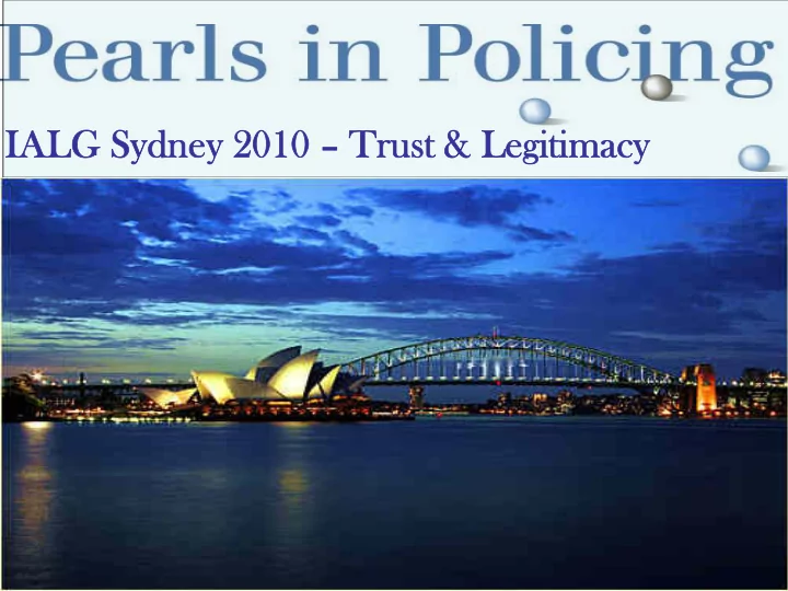 ialg sydney 2010 ialg sydney 2010 trust legitimacy rust