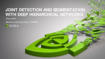 JOINT DETECTION AND SEGMENTATION  WITH DEEP HIERARCHICAL NETWORKS  Zhao Chen  Machine Learning