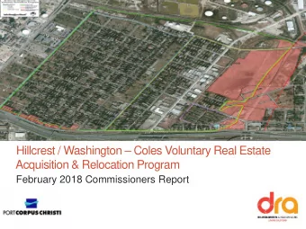 Hillcrest / Washington  Coles Voluntary Real Estate  Acquisition &amp; Relocation Program