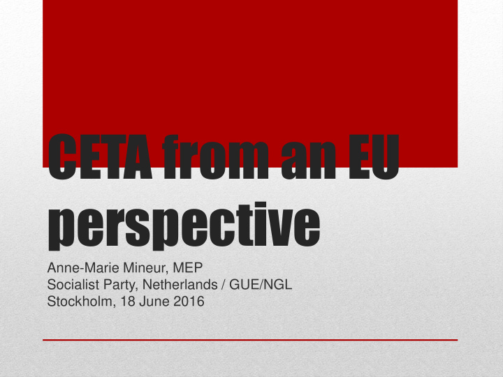 ceta from an eu perspective
