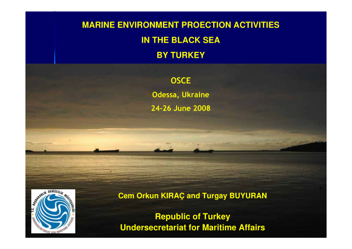 marine environment proection activities in the black sea