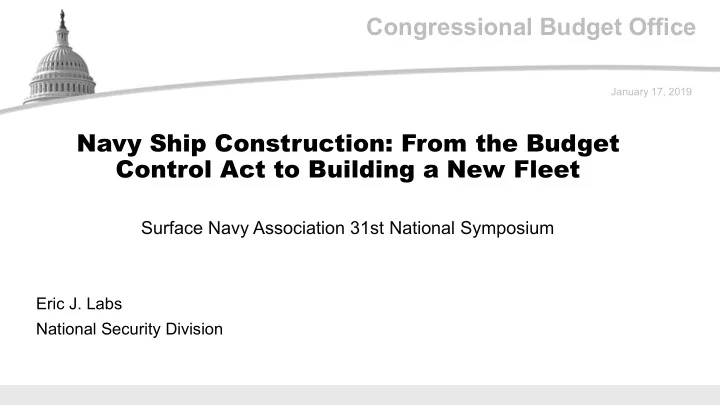 congressional budget office