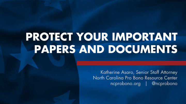 protect your important papers and documents