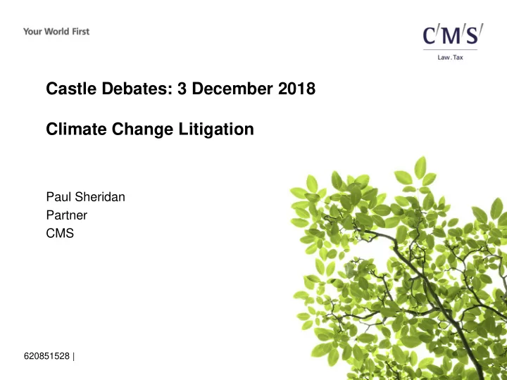 castle debates 3 december 2018 climate change litigation