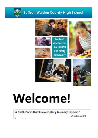 Meet the Sixth Form Team Co - Directors of Sixth Form Mrs Cox Mrs Kennedy Deputy Directors of Sixth