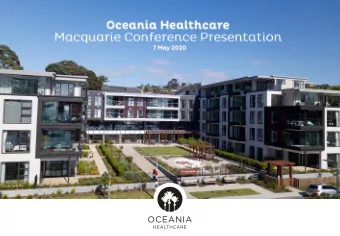 Oceania is recognised as a high quality provider of Aged Care services in New Zealand, and its
