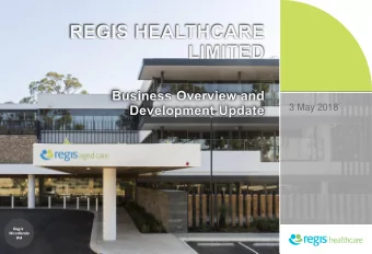 3 May 2018  Regis  Woodlands  WA  Artists  1   Impression  Regis  Port Coogee  WA  CONTENTS