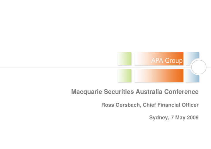 macquarie securities australia conference
