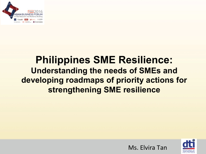 philippines sme resilience