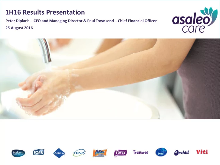 1h16 results presentation