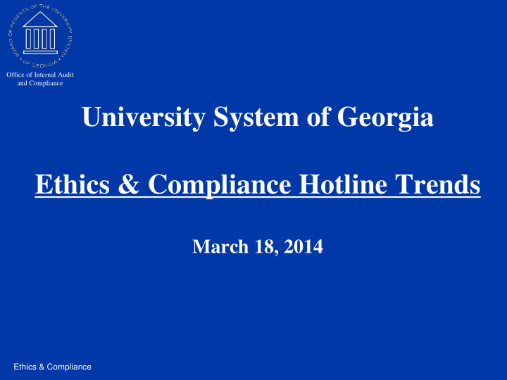 university system of georgia ethics compliance hotline