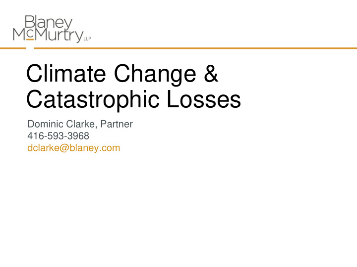 climate change catastrophic losses