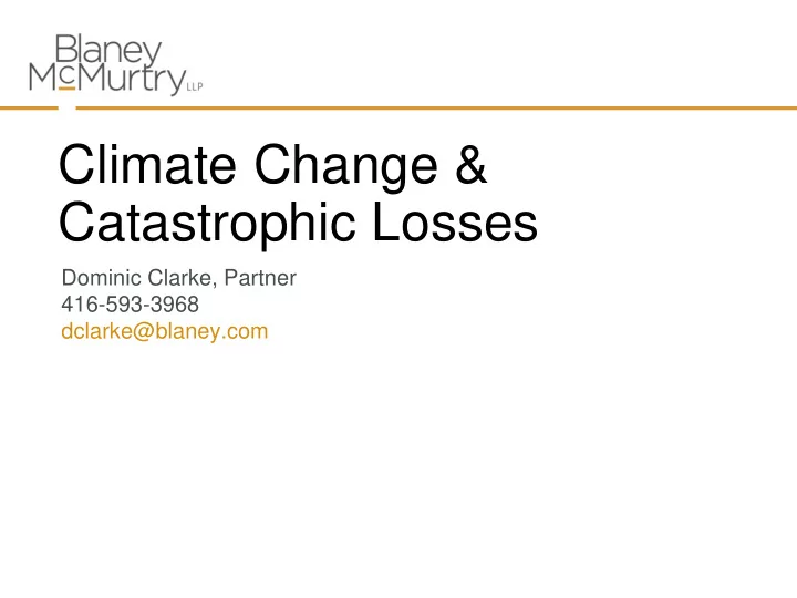 climate change catastrophic losses
