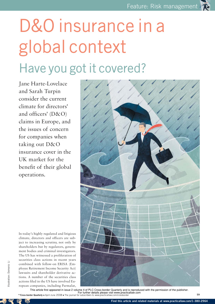 d o insurance in a global context