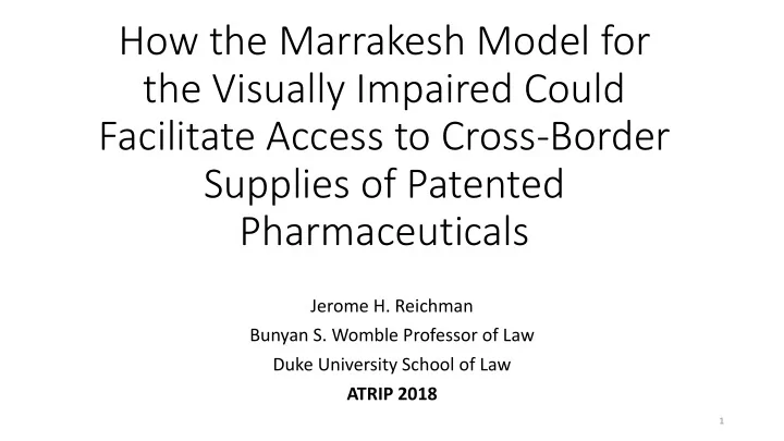 how the marrakesh model for the visually impaired could