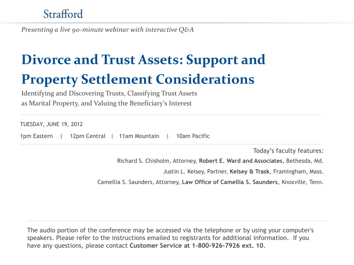 property settlement considerations