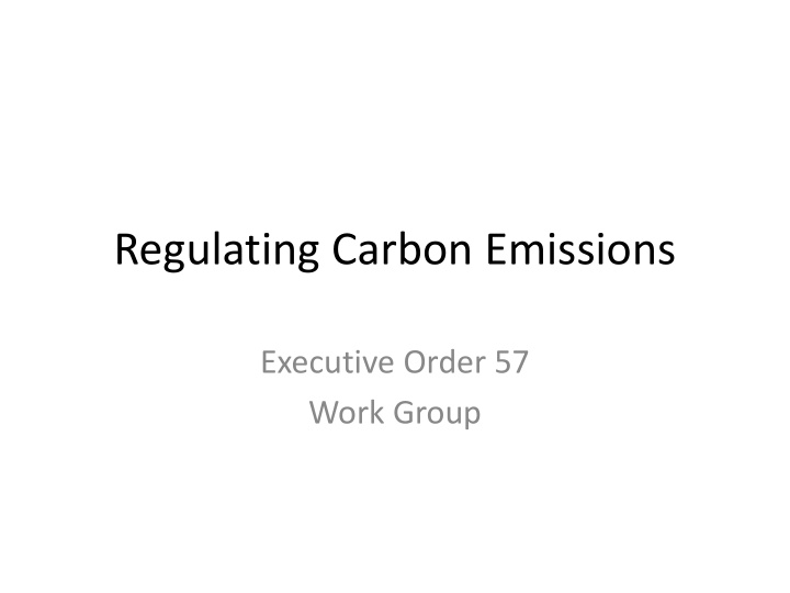 regulating carbon emissions