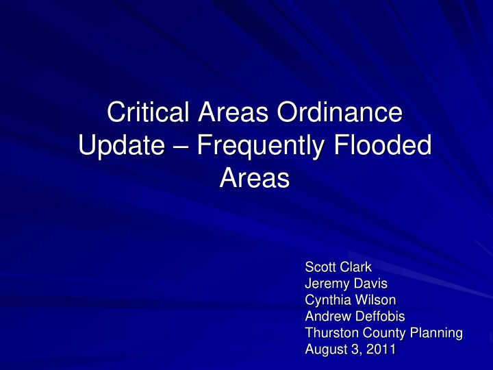 critical areas ordinance