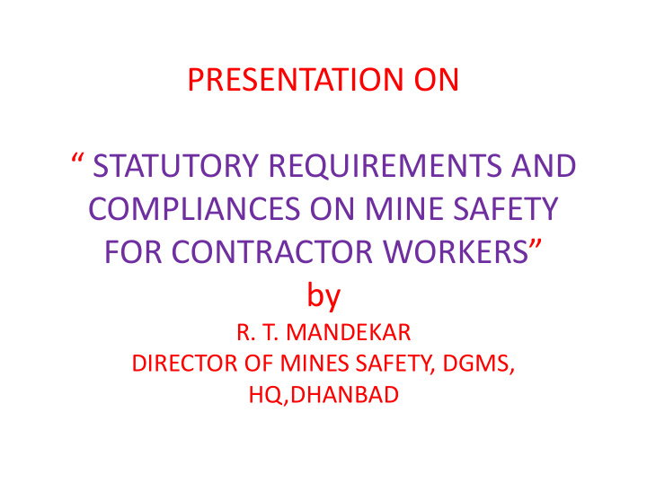 presentation on statutory requirements and compliances on
