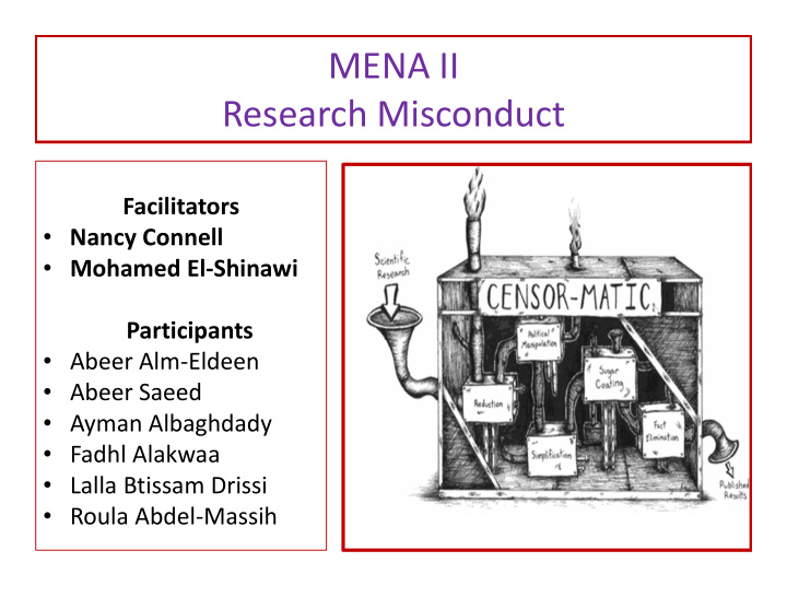 mena ii research misconduct