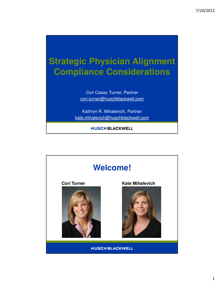 strategic physician alignment compliance considerations