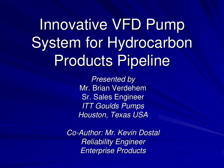 innovative vfd pump innovative vfd pump system for