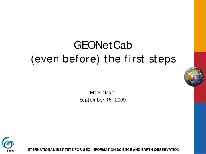 geonetcab even before the first steps