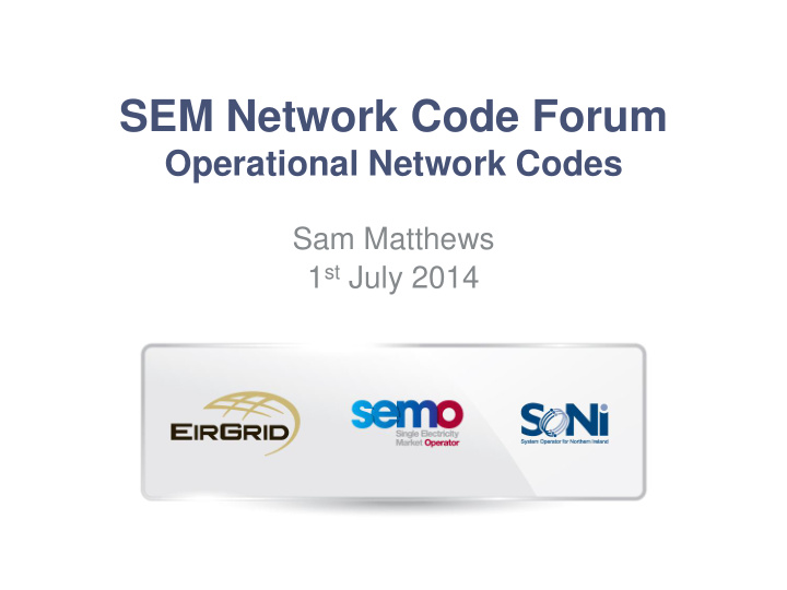 sem network code forum